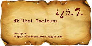 Ölbei Tacitusz névjegykártya